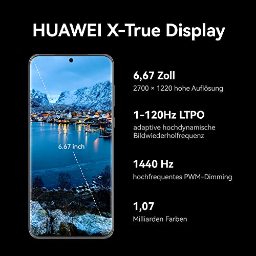 HUAWEI P60 Pro Smartphone, 12GB+512GB, Cámara XMAGE con Ultrailuminación, Resistente Cristal Kunlun Glass, Pantalla LTPO de 6.67", 1-120 Hz de Frecuencia de Actualización Adaptable, Rococo Pearl