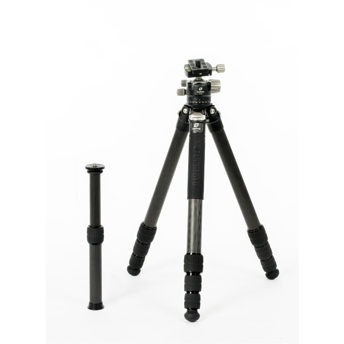 Leofoto - Ranger - Trípode de Carbono para cámaras - Incluye Cabezal esférico - Capacidad de Carga de 15 kg - Pies Extensibles - Altura mínima de 17 cm a una Altura máxima de 171 cm - SC-324C+