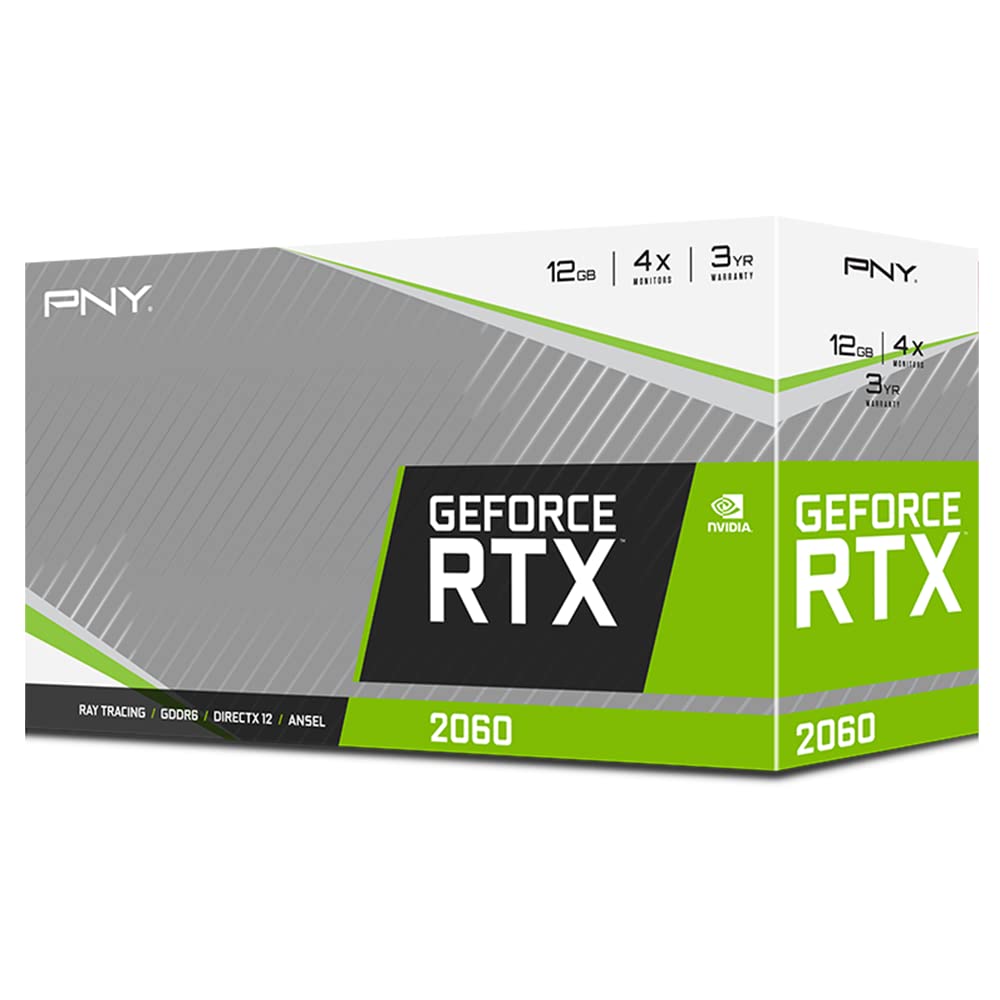 PNY GEFORCE RTX 2060 12GB XLR8 Gaming Uprising Epic-X RGB Dual Fan Edition, Negro