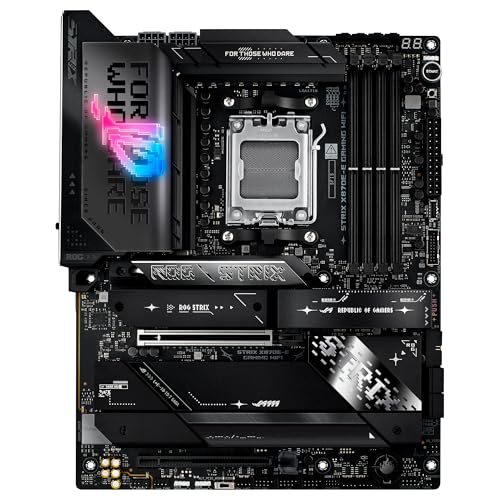 ASUS ROG Strix X870E-E Gaming WiFi - Placa Base AMD ATX, 18+2+2 etapas de Potencia, DDR5, 5X M.2, PCIe 5.0 Compatible con GPU de última generación, WiFi 7, USB 20G con PD 3.0 de hasta 30 W