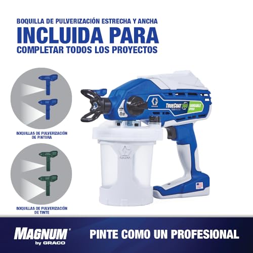 Magnum de Graco 26D527 TrueCoat 360 Variable Speed, pulverizador de Pintura airless con Cable portátil, Modelo UE, Uso doméstico, pequeños proyectos Decorativos (presión máxima 138 Bar)