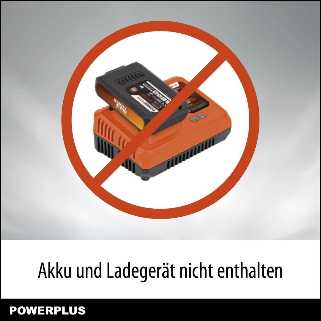POWDPG75610-40V Power - Cortacésped con batería de doble potencia (420 mm de diámetro, sin batería ni cargador, con soporte de césped y descarga trasera)