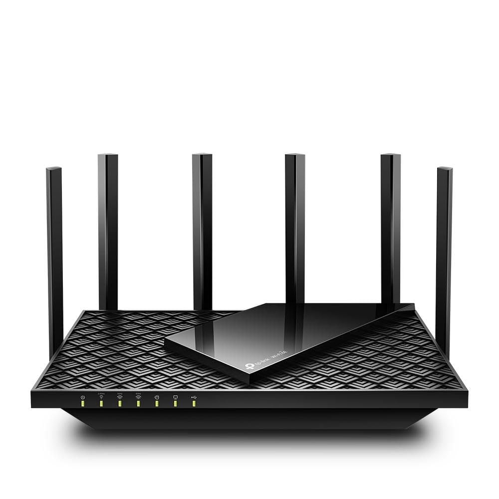 TP-Link Archer AXE75 - WiFi 6 Router AX5400 mbps, 512mb RAM, WiFi 6E, Triple Banda, 6GHz/5GHz/2.4GHz,Gigabit, CPU Quad-Core 1,7GHz,Puerto USB 3.0, Compatible con Alexa,Compatible con OneMesh