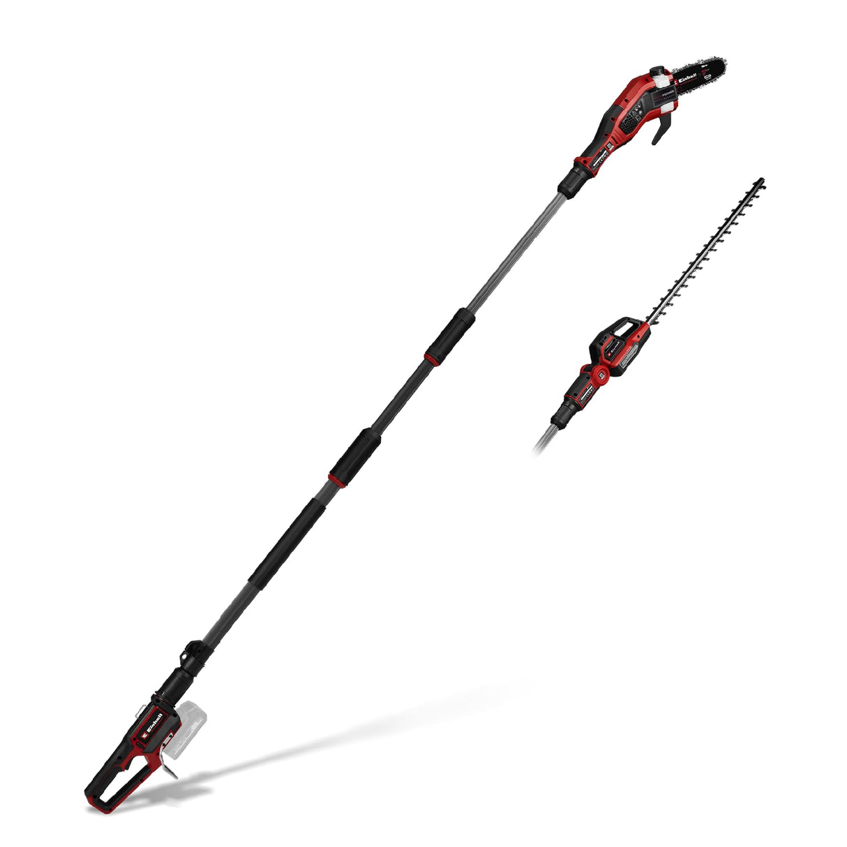 Einhell Professional Multiherramienta con batería GP-HC 18/5020 Li T BL-Solo Power X-Change (18 V, Brushless, Cortasetos de 50 cm, podadora de 18 cm, Mango telescópico, sin batería)