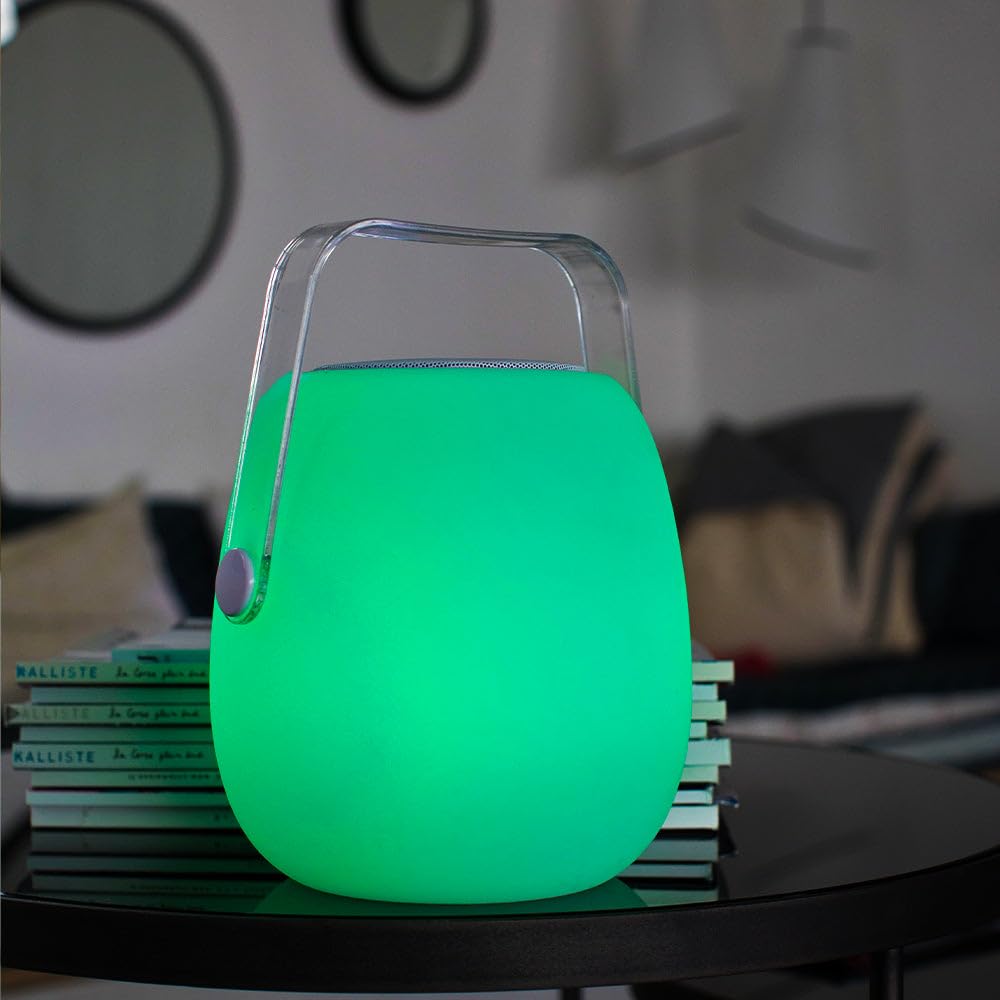 Lumisky Altavoz Bluetooth SO PLAY inalámbrico, con LED blanco/multicolor regulable, altura de 30 cm, con mando a distancia
