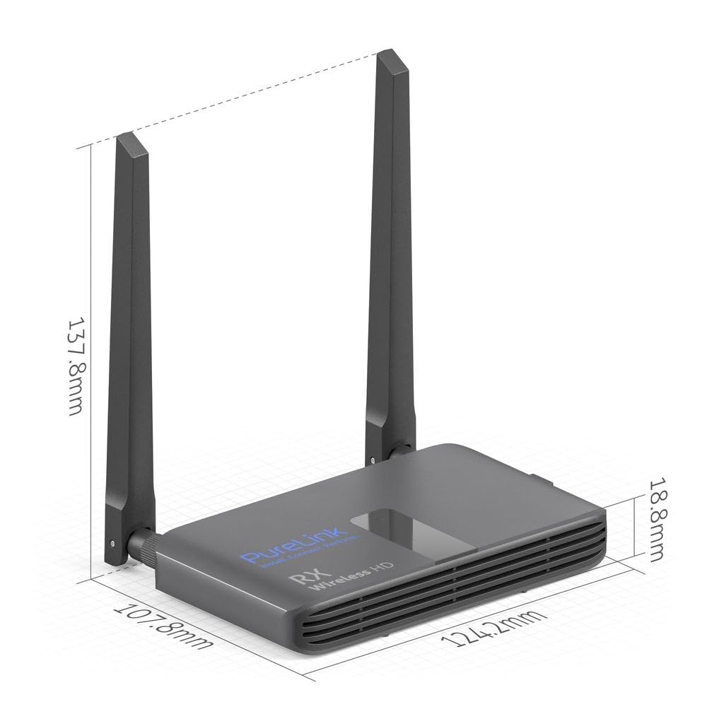 PureLink® Wireless-HDMI Set, transmisión inalámbrica HDMI, Full HD, 1080p, transmisión sin comprimir a una Distancia de hasta 30 Metros, Juego de dongle transmisor y Receptor, Negro