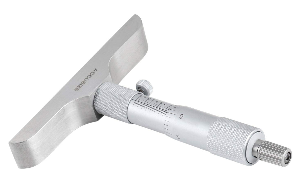 accusize – 6 "Profundidad micrómetros, base de profundidad 4," con 6 varillas en caja de sábana bajera ajustable, # 2025 – 4201