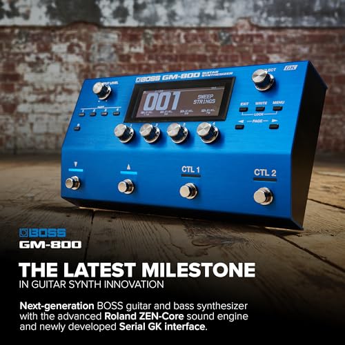 Sintetizador de guitarra BOSS GM-800 | Sofisticado sintetizador de guitarra y bajo con nueva interfaz Serial GK | Generador de sonido ZEN-Core avanzado | Potente proceso mediante Scenes