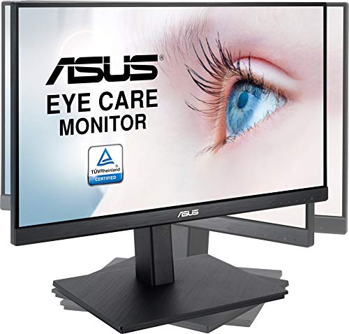 ASUS VA229QSB Monitor Eye Care: 21.5 pulgadas, FHD (Full HD 1920 x 1080), 75 Hz, Adaptive-Sync/FreeSync, DisplayPort, HDMI, Filtro de luz azul, Antiparpadeo, Soporte ergonómico