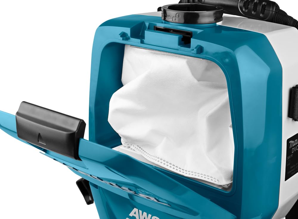 Makita DVC265ZXU Aspirador 18Vx2 + Tubo 1,5m AWS Bluetooth 2L, 36V,