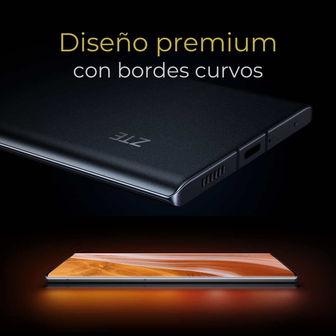 ZTE Axon 40 Ultra - Smartphone, 5G, Cámara Under-Display, 12GB RAM+256GB, Triple cámara 64MP, Snapdragon 8 Gen1, Pantalla 6.8'' AMOLED 120 Hz, Batería 5000mAh, Carga rápida 65W, NFC, Negro