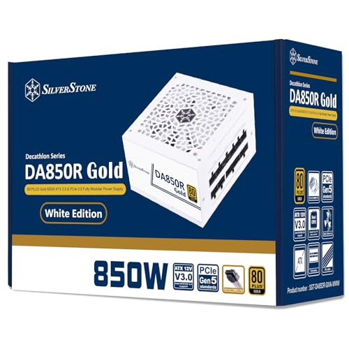 SilverStone Technology DA850R Gold, ATX Totalmente Modular 80 Plus Gold 850W ATX 3,0 y PCIe 5,0, SST-DA850R-GMA-WWW