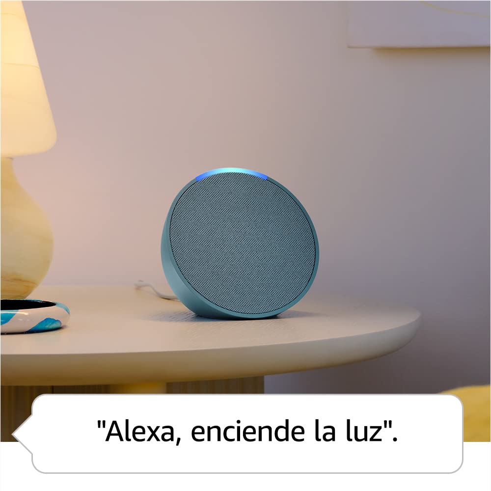 Echo Pop (Última generación) | Altavoz inteligente Bluetooth con Alexa de sonido potente y compacto | Verde azulado