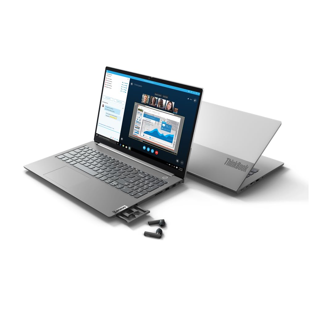 Lenovo ThinkBook 15 G2 ITL - Ordenador Portátil 15.6" FHD, (Intel Corei5-1135G7 , 8GB RAM, 256 SSD, Integrated Intel Iris Xe Graphics, Windows 11 Pro 64), Mineral Grey -Teclado QWERTY Español