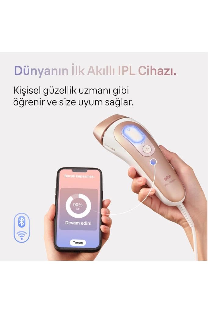 Braun Silk-Expert Pro IPL PL7253 Lumière pulsée Or rose, Blanc