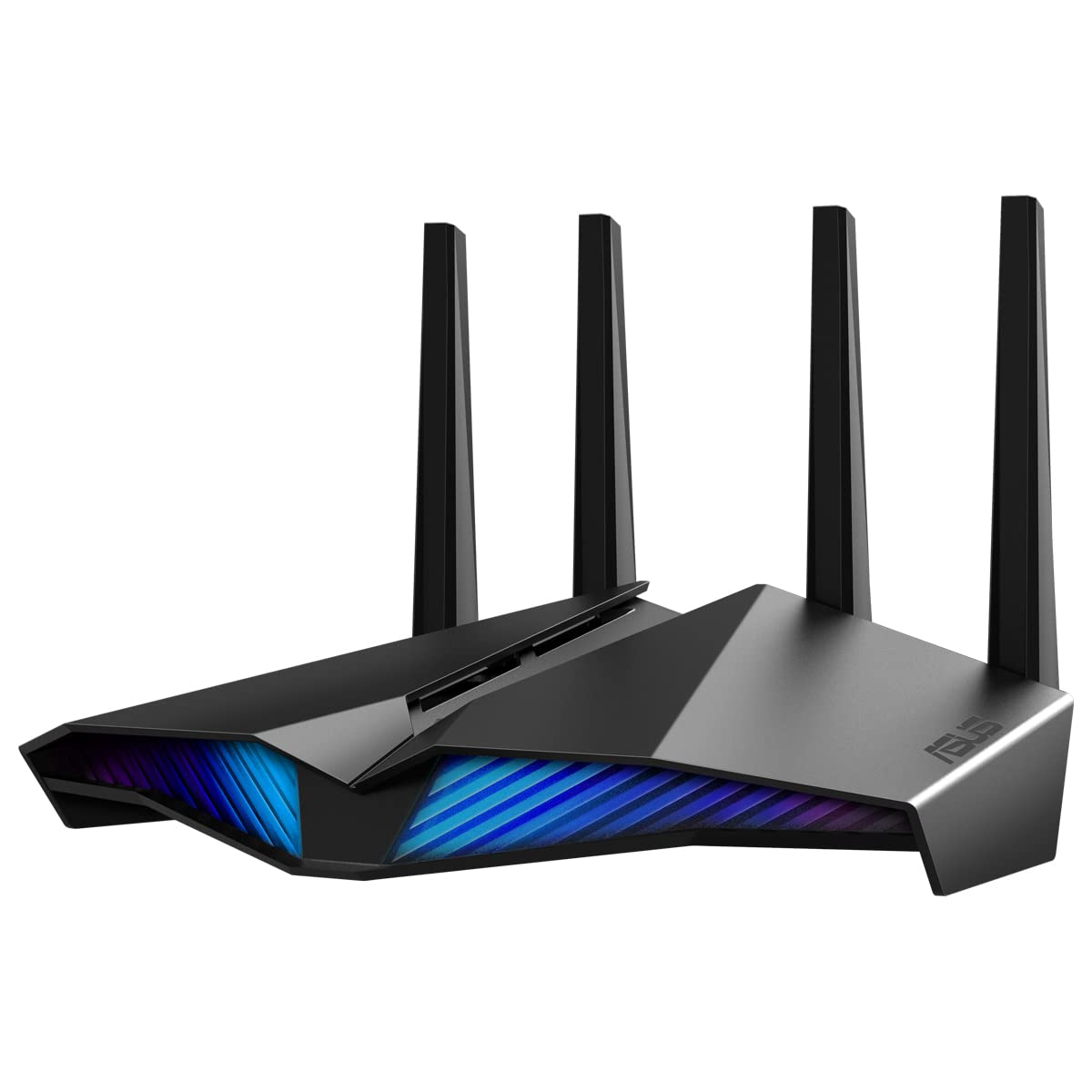 ASUS RT-AX82U V2, Router Gaming AX5400 WiFi 6 extensible de dos bandas, puerto para juegos, modo Mobile Game, Aura RGB, compatible con PS5, seguridad de red, Instant Guard, VPN, compatible con AiMesh