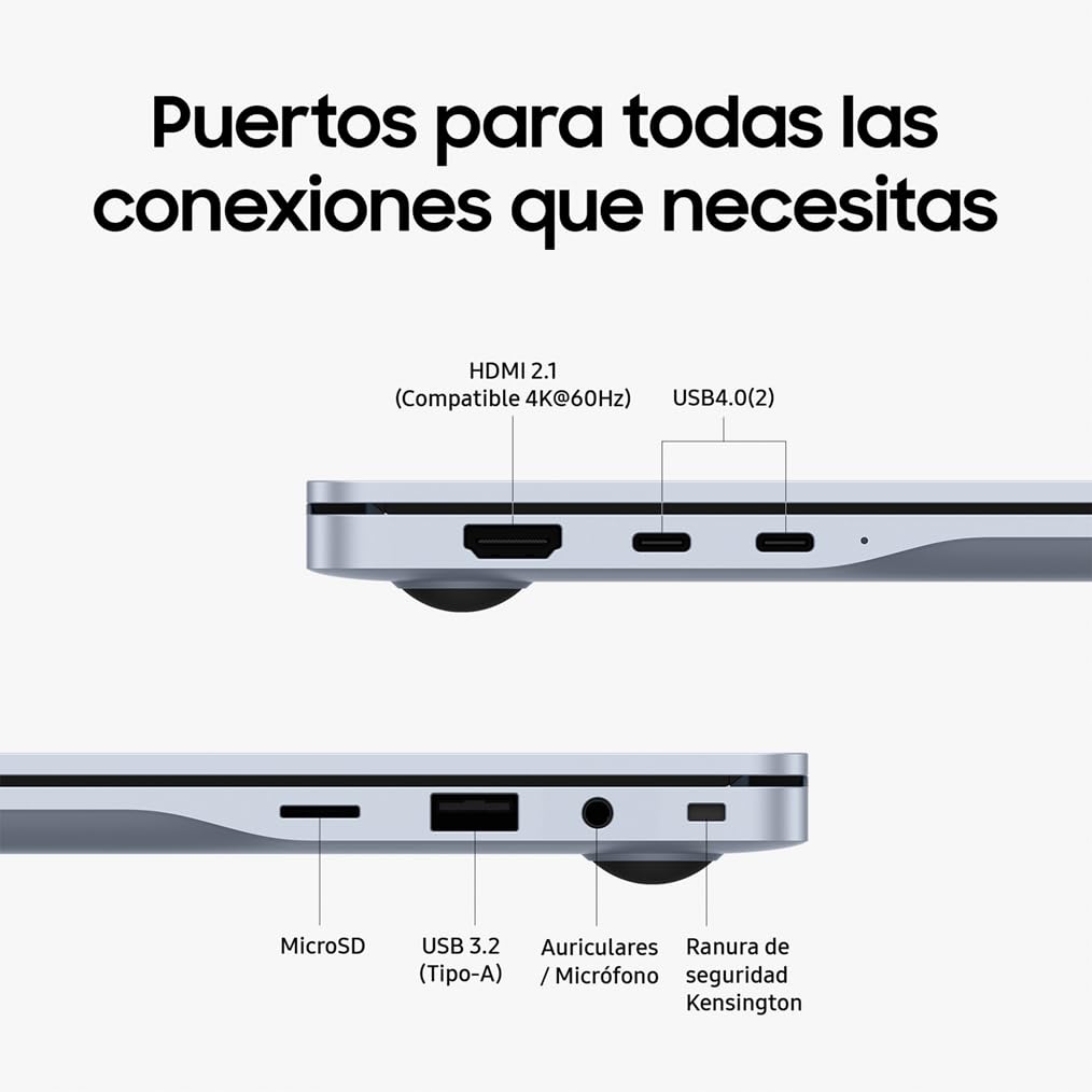 Samsung Galaxy Book4 Edge, Ordenador Portátil Galaxy AI, Pantalla 15.6", 16GB RAM, Procesador Snapdragon X Plus, Almacenamiento 256GB, PC Copilot+, Azul Zafiro, Teclado QWERTY Español