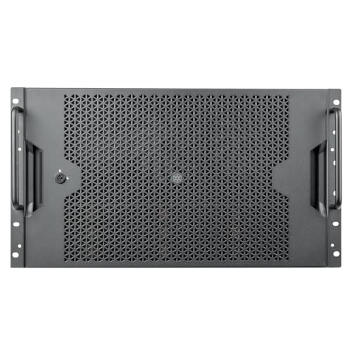 SilverStone Technology RM61-312, Chasis con Montura en Rack de 12 bahías 6U Equipado con compatibilidad de FA Dual, Triple Soporte para disipador de 360mm, SST-RM61-312