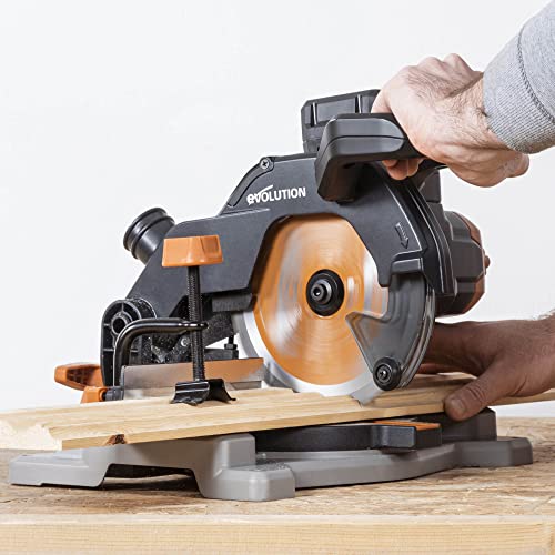 Evolution Power Tools - R185CMS-Li Sierra ingletadora, ingletadoras, Inalámbrica, ingletadora bosch profesional, engletadora para madera profesional, tronzadora, ingletadora telescopica, 185 mm