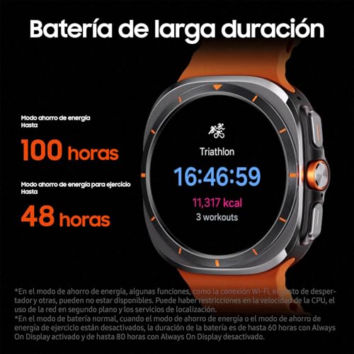 Samsung Galaxy Watch Ultra LTE 47mm + Cargador - Smartwatch, Control de Salud, Seguimiento Deportivo, Gris Oscuro (Versión Española)