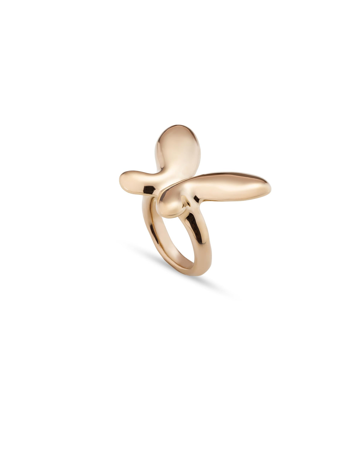 UNO de 50 | Anillo con Forma de Mariposa Grande | Bañado en Oro de 18k | Talla 12 | Joya Artesanal | Hecho en España