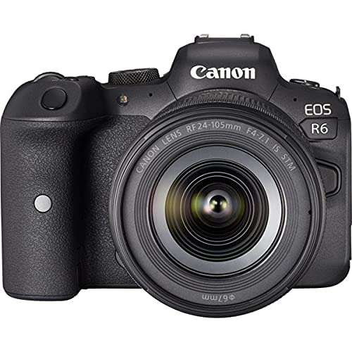 CANON EOS R6 Cámara Mirrorless + Objetivo RF 24-105 mm F4-7.1 IS STM, Cámara Evil Full Frame (20,1 MP) -6.5 EV, Vídeo 4K 60p, Dual Pixel CMOS AF II, Pantalla Táctil de Ángulo Variable, Negro