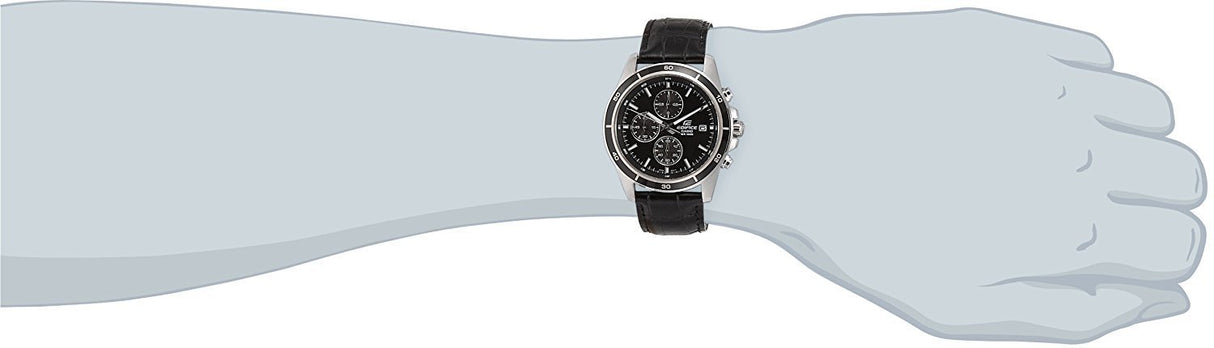 Casio Reloj Cronógrafo para Hombre de Cuarzo con Correa en Cuero EFR-556L-1AVUEF
