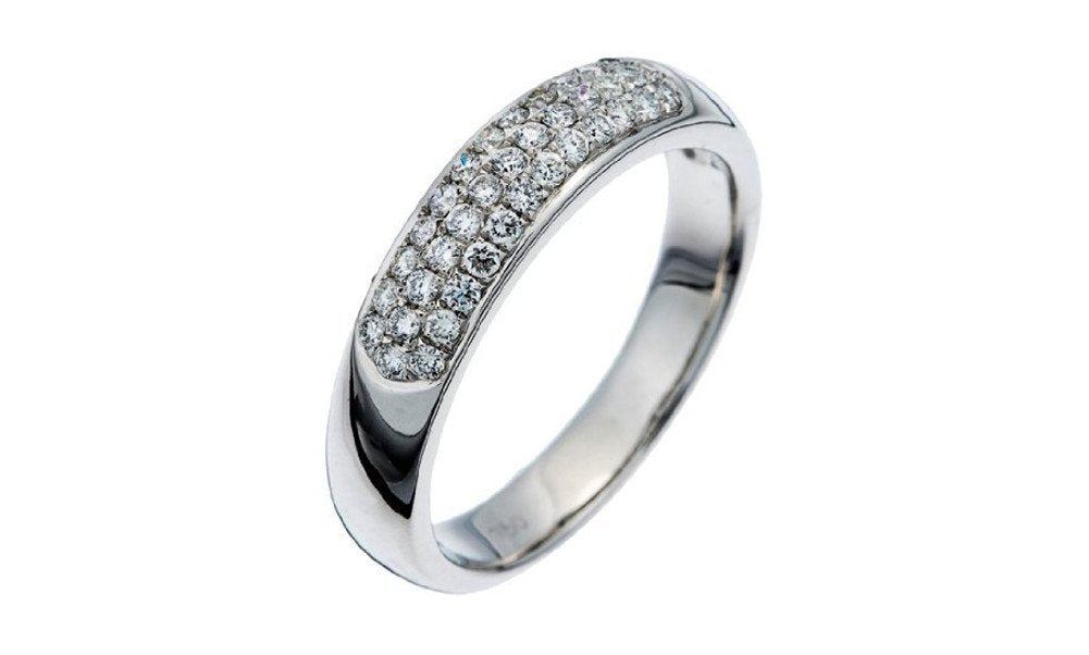 Orphelia RD-3356/54 - Anillo de mujer de oro blanco (18k) con 40 diamantes (talla: 14)