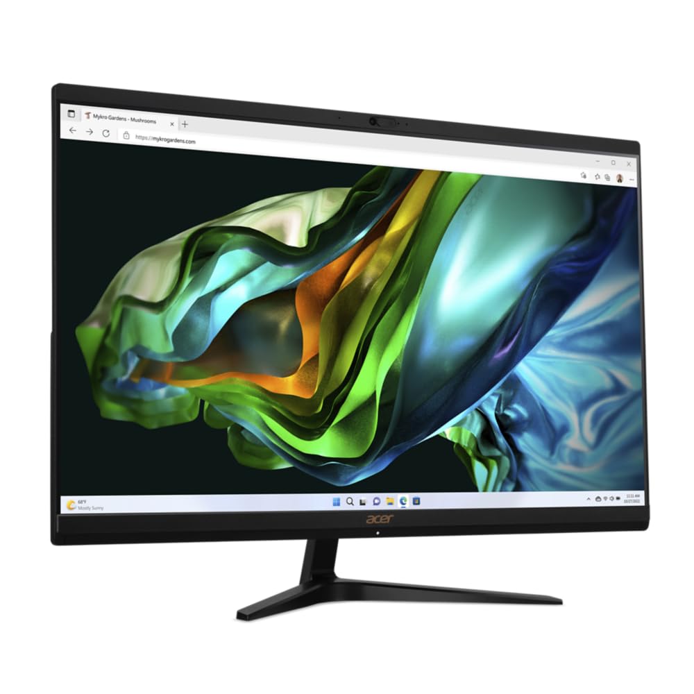 Acer Aspire C27-1800 All in One - Monitor 27" FullHD (Intel Core i5-12450H, 16GB RAM, 1024 GB SSD, Intel Iris Xe Graphics, Windows 11 Home) Negro + Teclado QWERTY Español y Ratón Inalámbrico