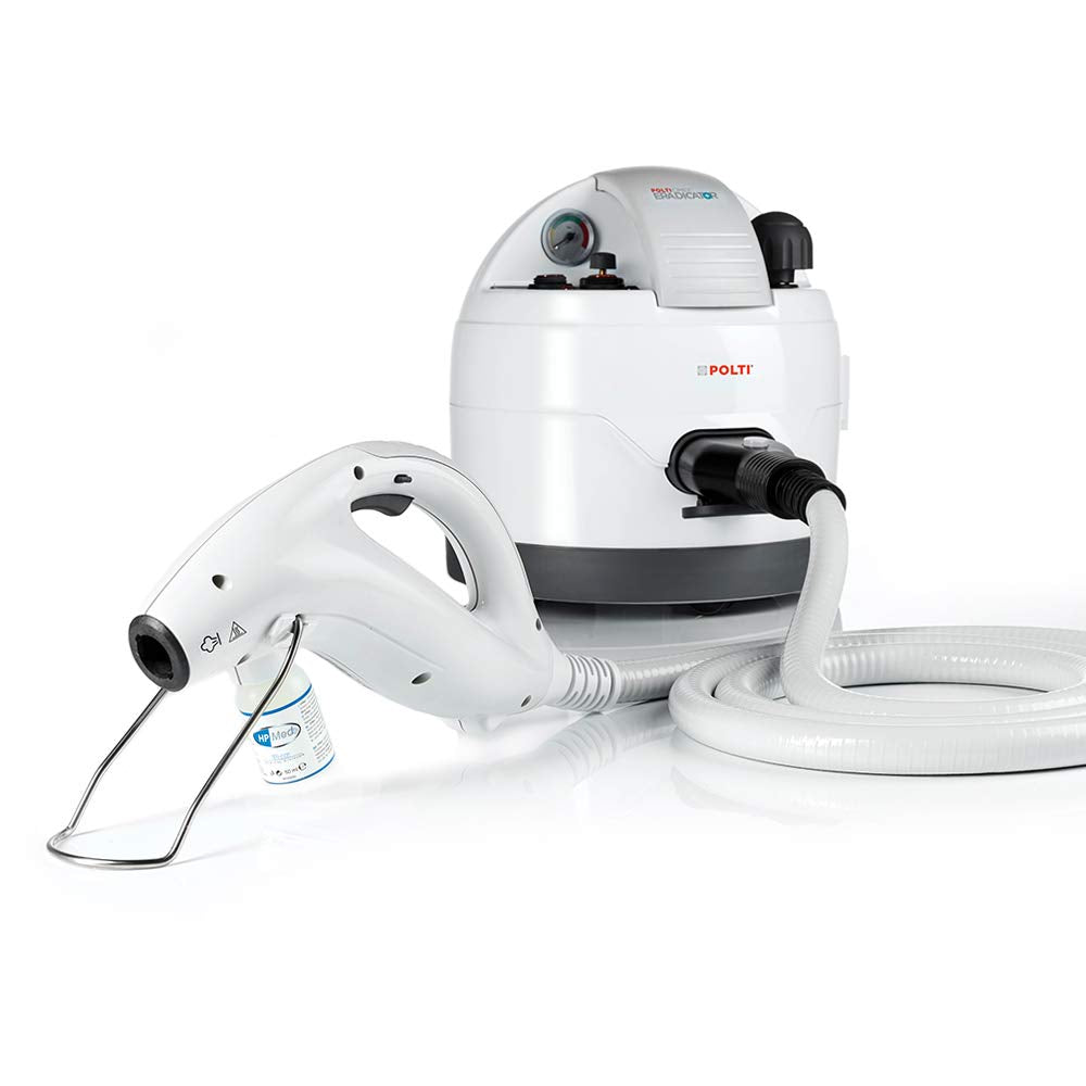 Polti Cimex Eradicator Limpiador a Vapor para la Desinfestación de las Chinches de Cama, Sin Insecticidas, Vapor Seco Saturado sobrecalentado hasta 180 grados C, 2250W, Acero Inoxidable, Blanco