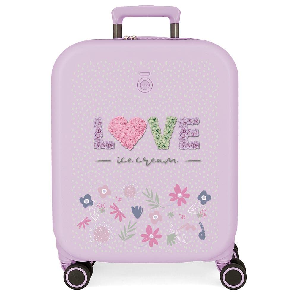 Enso Love Ice Cream Maleta de Cabina Morado 40x55x20 cms Rígida ABS Cierre TSA Integrado 37L 2,74 kgs 4 Ruedas Dobles Equipaje Mano
