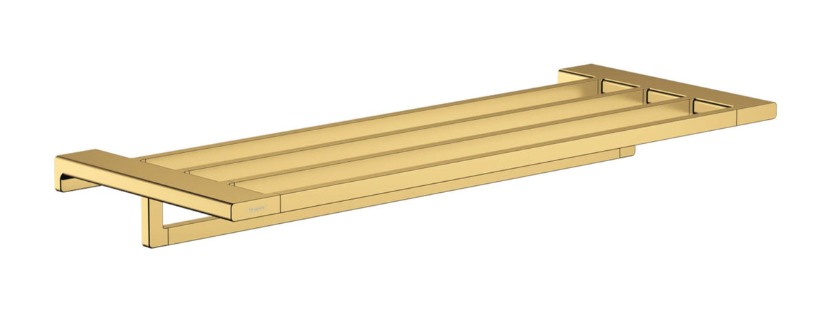 hansgrohe AddStoris Toallero de baño con repisa, color oro pulido, 41751990