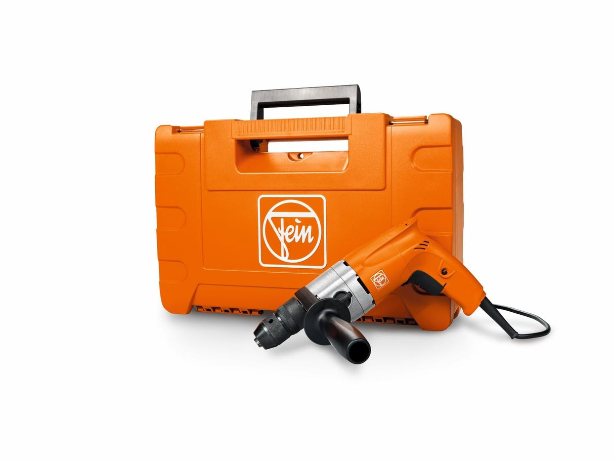 FEIN Taladro hasta 13 mm, Set BOP 13-2, 550 W, Taladro de 2 velocidades universal hasta 13 mm con velocidad ideal para acero y acero inoxidable
