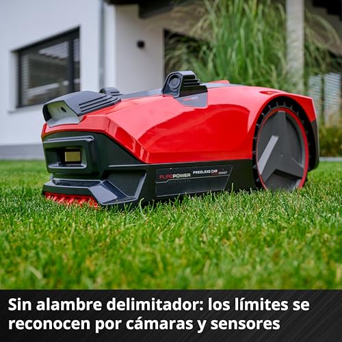 Einhell Robot cortacésped FREELEXO CAM PLUS 600 Power X-Change (18V, cámara en lugar de cable delimitador, para 600 m², WiFi, hasta un 25% de inclinación, incl. batería de 4,0 Ah Plus)