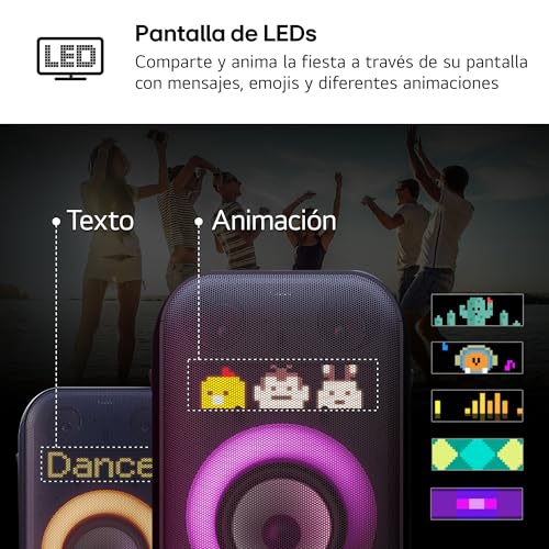 LG XBOOM La Bestia XL9T - Altavoz de Gran Potencia, Bluetooth, USB, Funciones DJ, Karaoke, Iluminación LED, Amplia Conectividad, 2 Altavoces, Negro