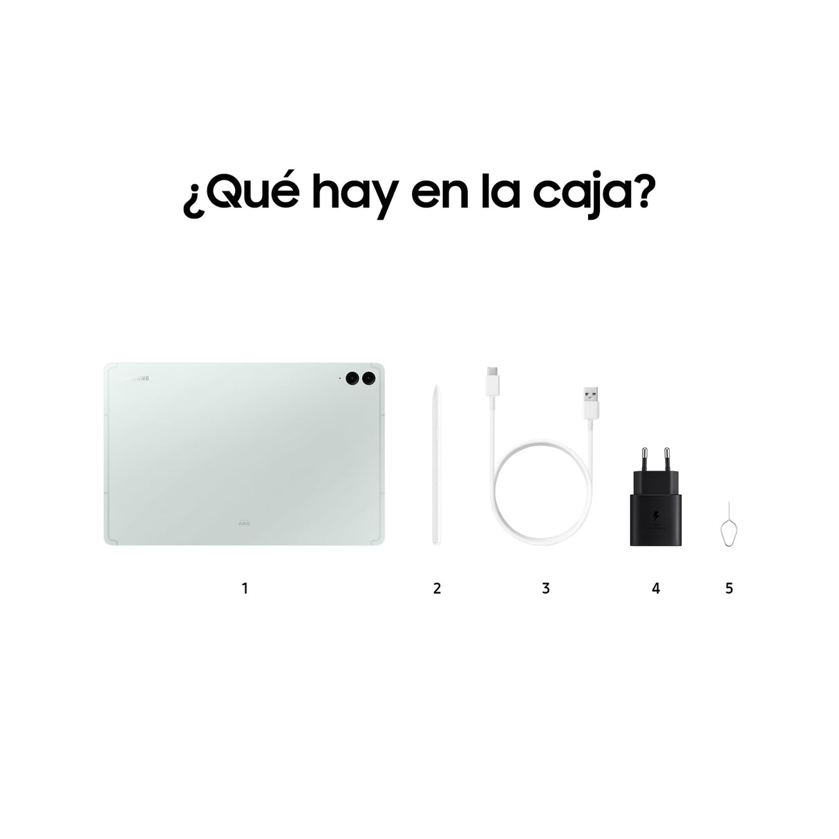 Samsung Galaxy Tab S9 FE+ - Tablet + Cargador, 256 GB, Wifi, S Pen incluido, Batería de Larga Duración, Clasificación IP 68, Verde Menta (Versión Española)