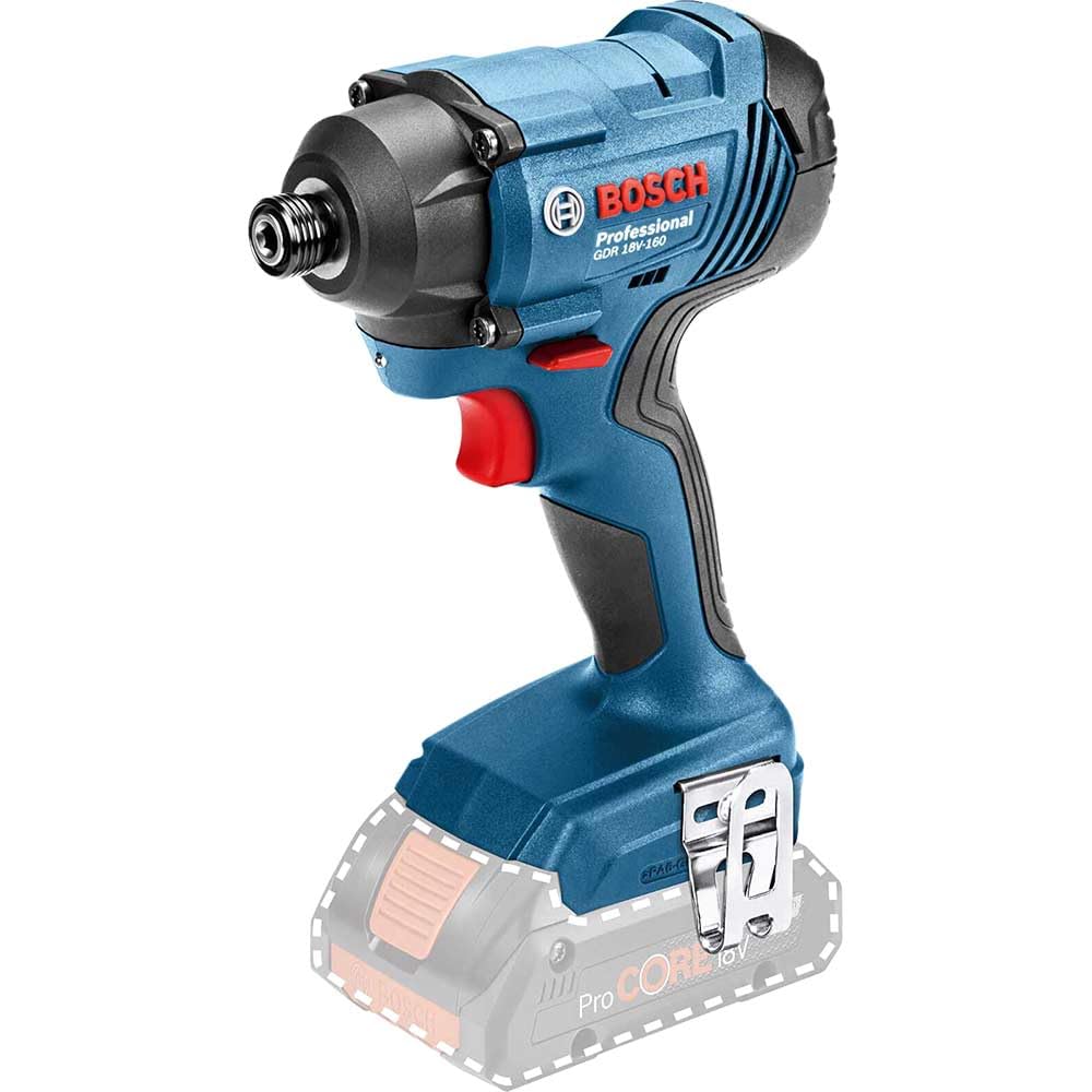 Bosch Professional 18V System GDR 18V-160 - Atornillador de impacto a batería (160 Nm, sin batería, en L-BOXX)
