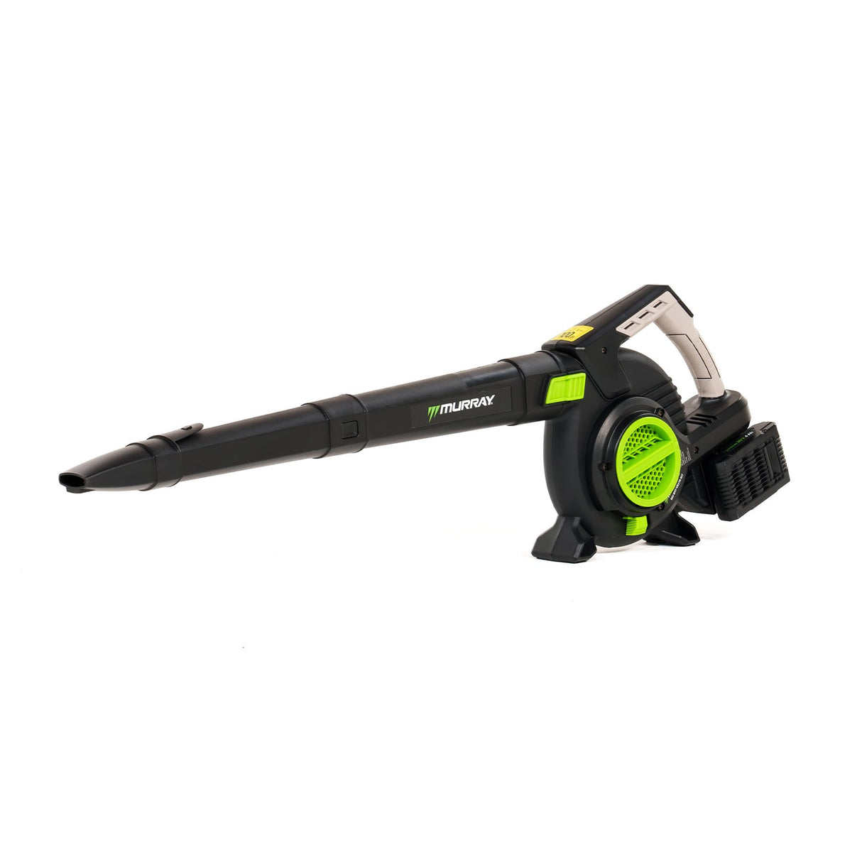 Murray Soplador y Aspirador de Hojas a Batería 20V 3 en 1 MU-BAT-VB270-KIT – Motor sin Escobillas, Control Inteligente, 4 Velocidades + Turbo, Bolsa de Polvo de 45L, Diseño de Montaje Rápido