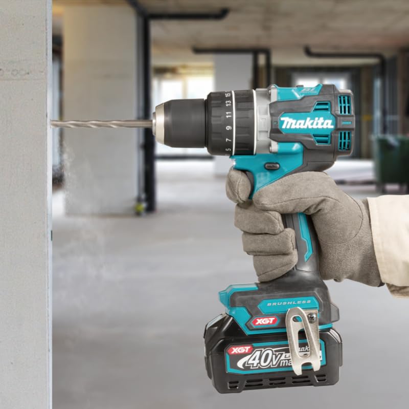 Makita HP002GA202 - Taladro combinado sin escobillas XGT de iones de litio de 40 V máx. con 2 baterías de 2.0 Ah y cargador suministrado en una funda Makpac