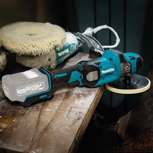 Makita PV001GZ - Pulidora de iones de litio XGT sin escobillas de 40 V, 180 mm, baterías y cargadores no incluidos