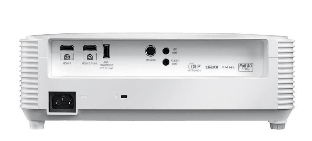 Optoma HD27e, Proyector Gaming Home Cinema Full HD 1080p, Formato 16:9, 3400 Lúmenes, Blanco