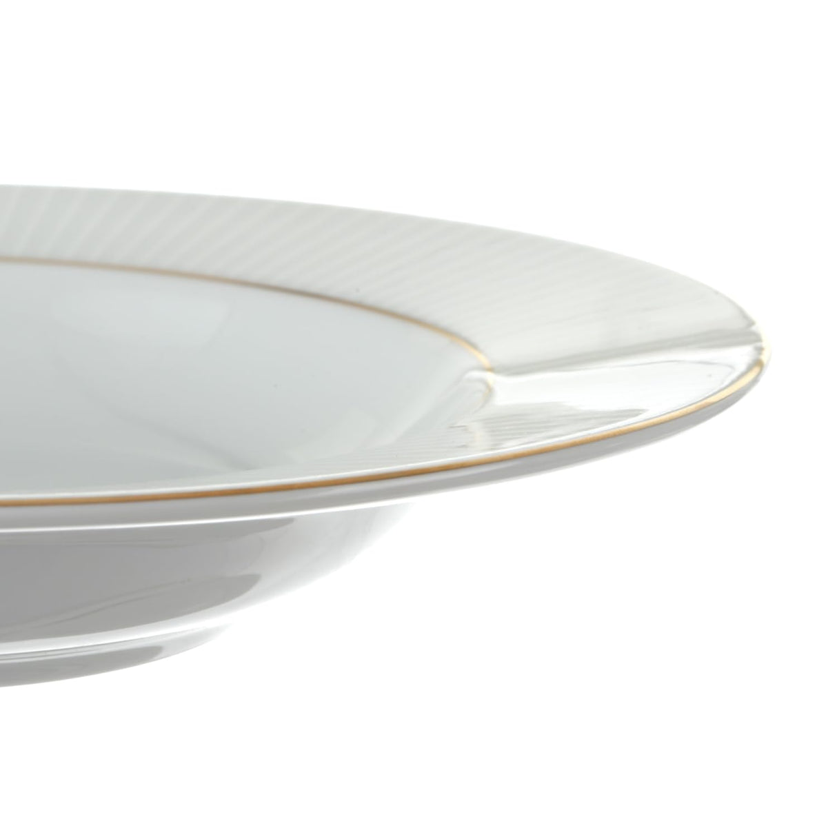 Juego de manteles individuales de porcelana con rayas doradas de 18 piezas