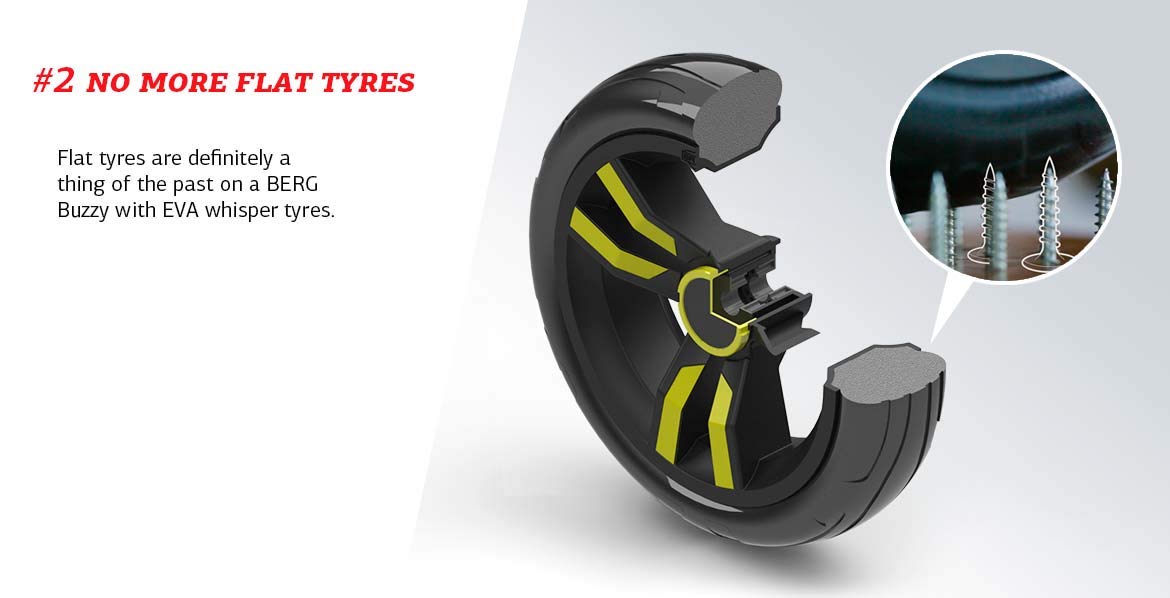 BERG Pedales Buzzy 2 en 1 Incl. Barra de Empuje, Kart, Rueda Libre, vehículo de Pedal, vehículo Infantil con Freno de Mano, vehículo de Pedales con Alto estándar de Seguridad, gokart a Partir de 2