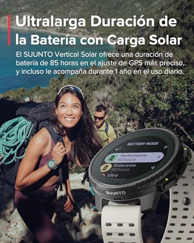 SUUNTO Vertical Reloj Deportivo - Smartwatch GPS, GPS de Doble Frecuencia, Mapas sin Conexión Gratuitos, Autonomía de hasta 50 Días, Carcasa Resistente Militarmente, Resistente al Agua hasta 100m