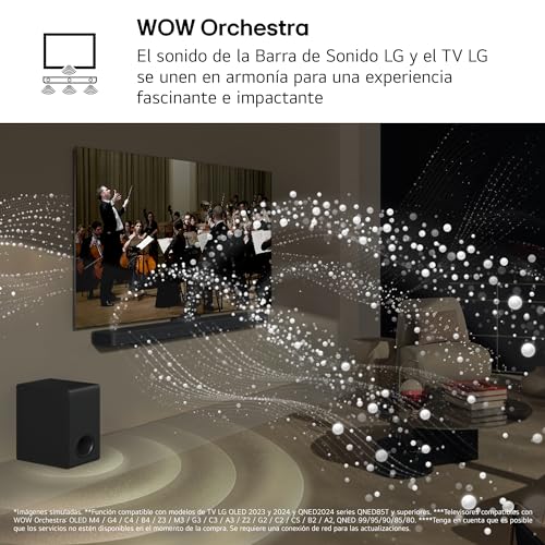 LG S95TR - Barra de Sonido Inteligente, 810W, 9.1.5 Canales, Sonido Envolvente Dolby Atmos y DTS, Amplia Conectividad, Bluetooth, USB, Entrada Óptica, Negro