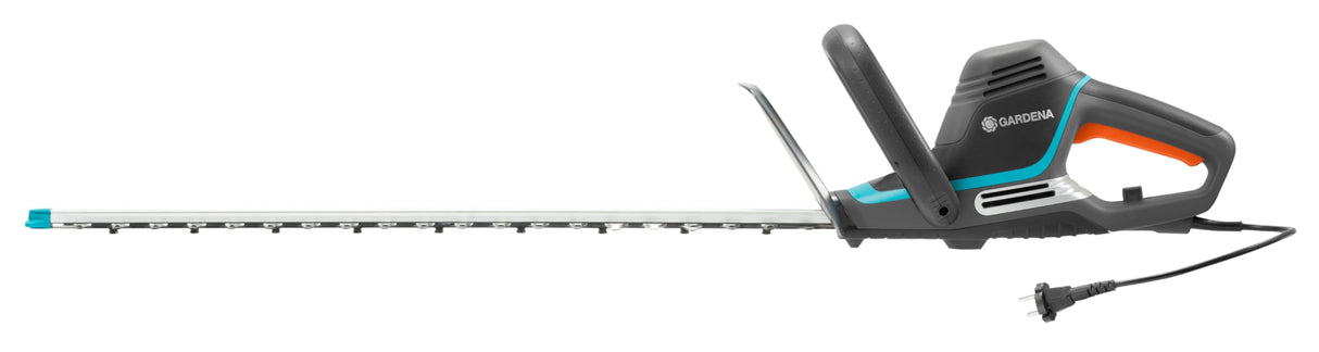 Tijeras cortasetos eléctricas PowerCut 700/65 de GARDENA: cortasetos con 700 W, cuchilla de 65 cm de longitud, separación entre dientes de 27 mm, mango ergonómico y protector contra impactos (9835-20)