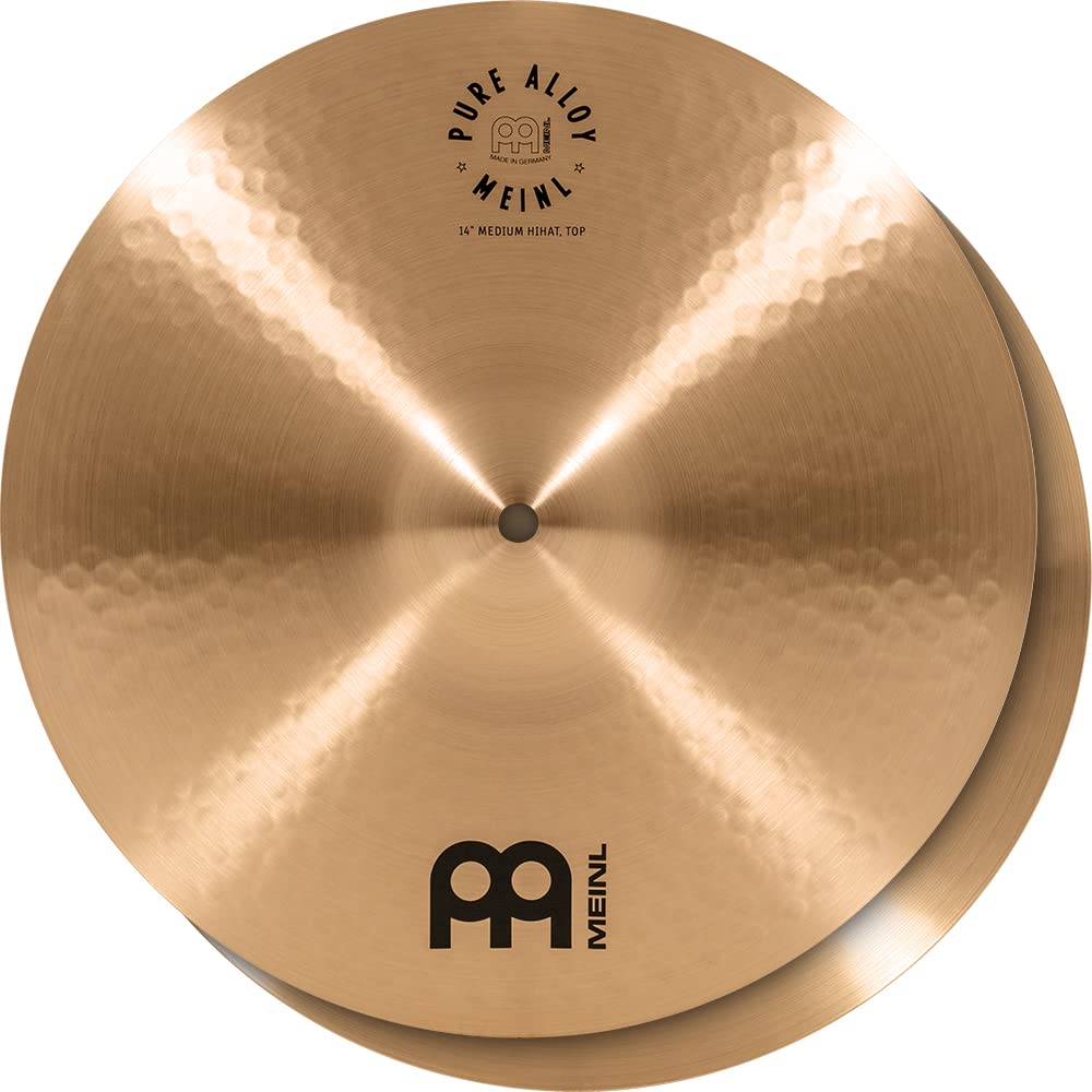 Meinl Cymbals Pure Alloy Cymbal Set - Juego de Platillos de Batería con 14 Hihats, 16 Crash e 20 Ride (35,56-50,80cm) Aleación pura de Bronce, Acabado Tradicional (PA141620)