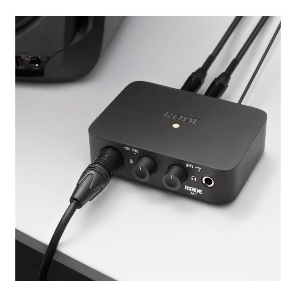 RØDE AI-1 Interfaz de audio USB de un solo canal de calidad de estudio RØDE AI-1 con conector Neutrik™ Combi-jack para producción musical, transmisión y podcasting