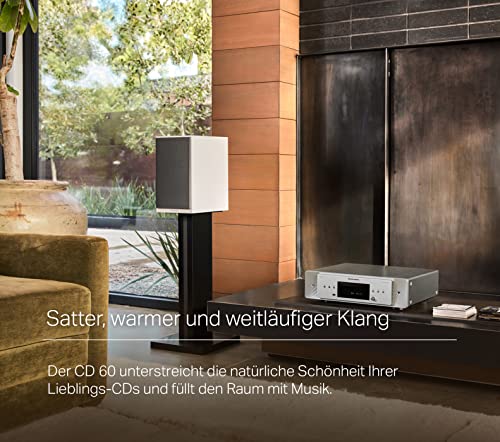Marantz CD60 - Reproductor de CD HiFi con Audio Hi-Res, convertidor Digital/analógico, Circuito Marantz HDAM, Amplificador de Auriculares