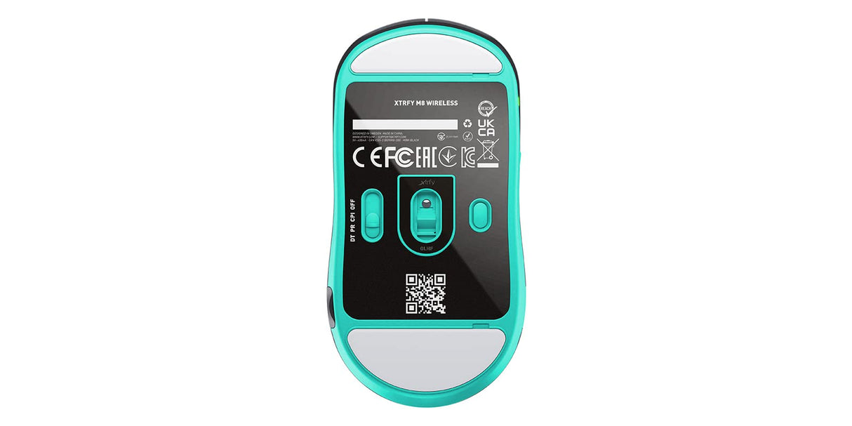 Xtrfy M8 Wireless, Ratón Gaming Inalámbrico Ultraligero, Optimizado para eSports, Radiofrecuencia 2,4 GHz, Parte Frontal Extrabaja para Mayor Precisión, Recargable, Negro